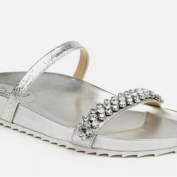 Badgley Mischka Crystal Slide Sandal - Picture 3 of 13